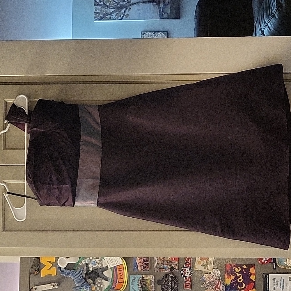 WTOO by Watters & Watters Plum Prom Dress